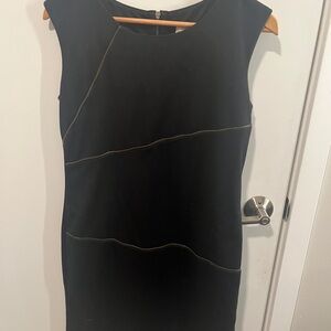 Ronni Nicole Black Sheath Mini Dress Sleeveless Crew Neck